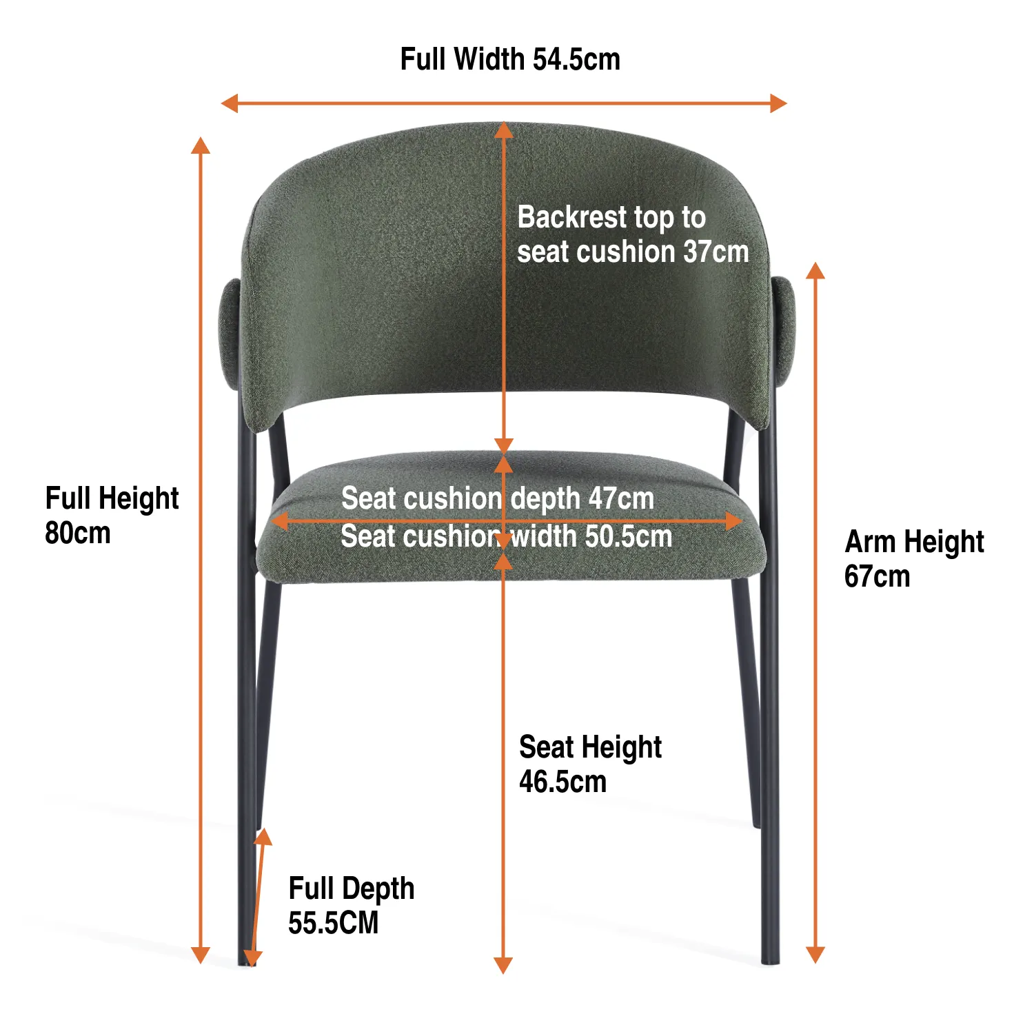 Alverra Dining Chair – Deep Moss Green (Set of 4) - Image 15