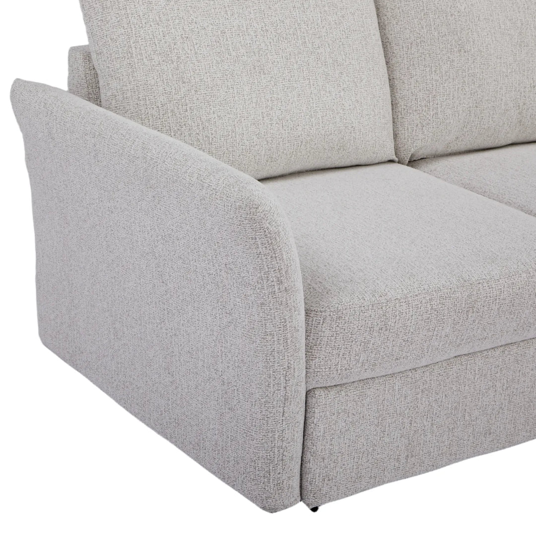 Arlo Fabric 3 Seater Reversible Corner Sofa Bed with Storage – Beige - Image 5