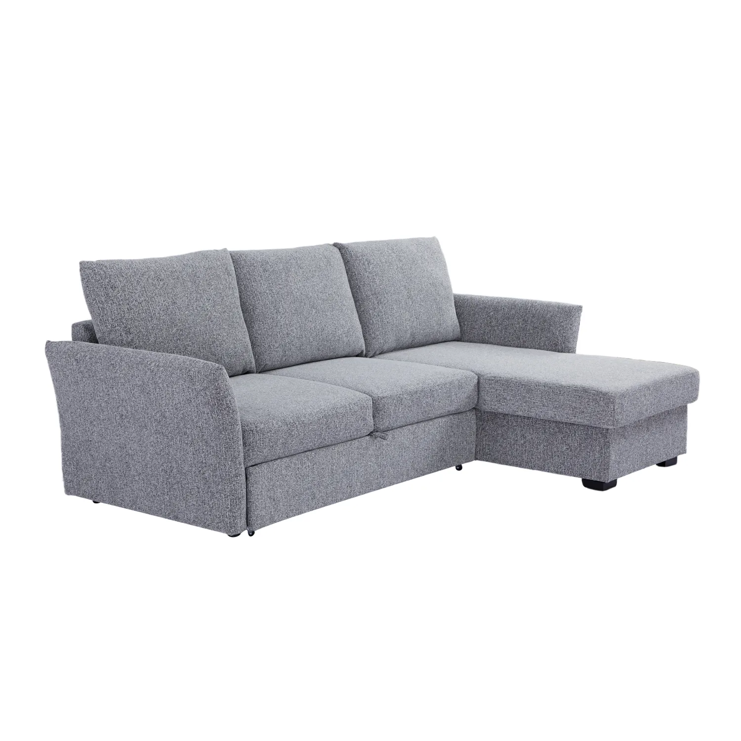 Arlo Fabric 3 Seater Reversible Corner Sofa Bed with Storage – Dark Grey - Image 10