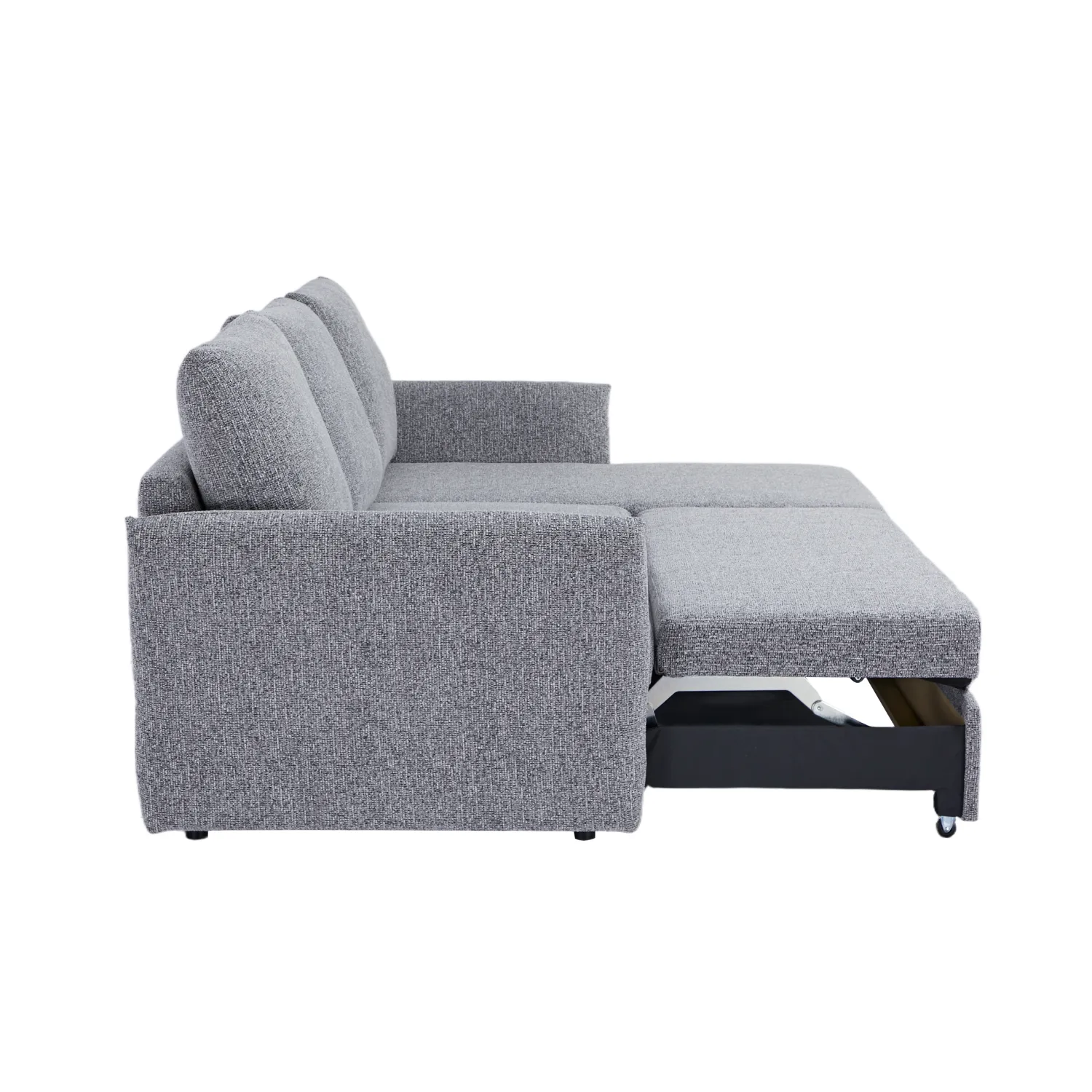 Arlo Fabric 3 Seater Reversible Corner Sofa Bed with Storage – Dark Grey - Image 14