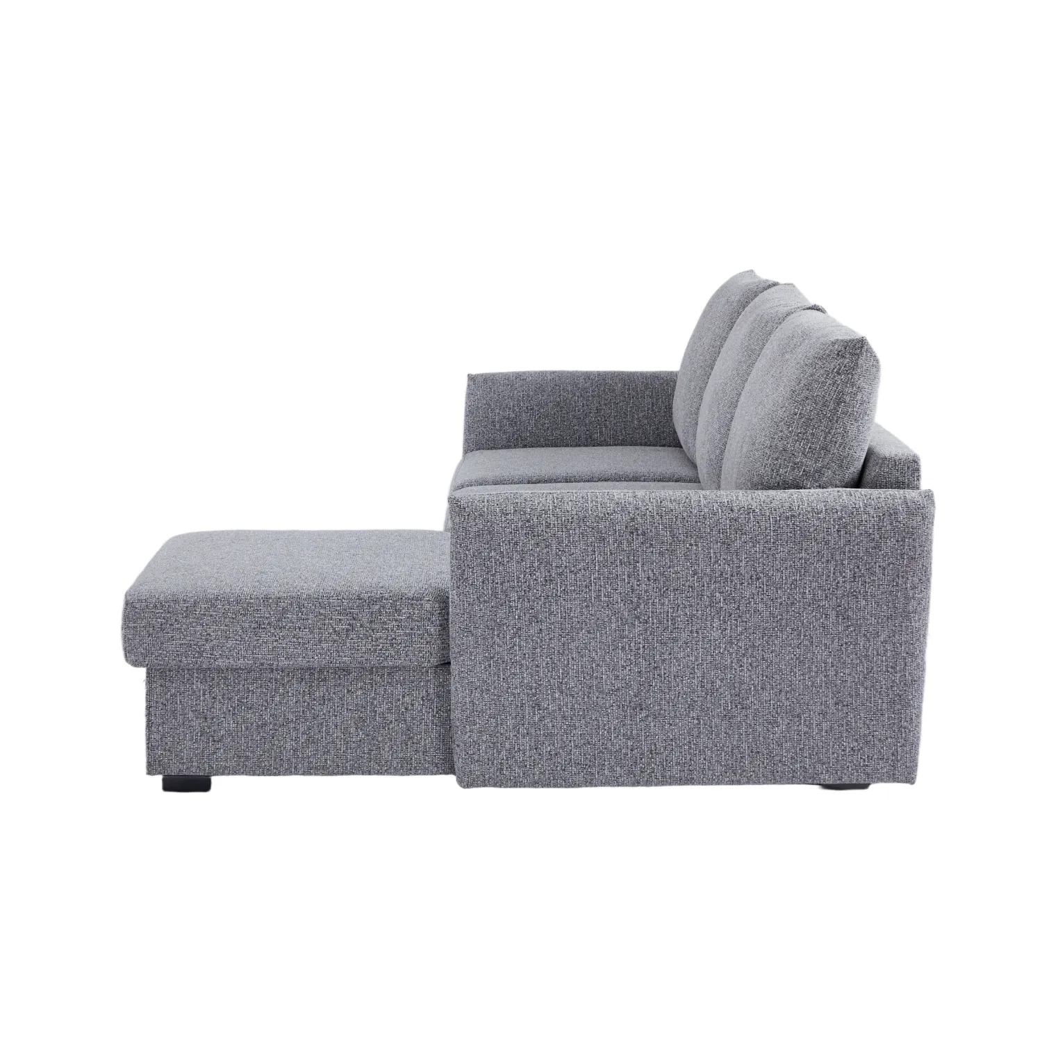 Arlo Fabric 3 Seater Reversible Corner Sofa Bed with Storage – Dark Grey - Image 20
