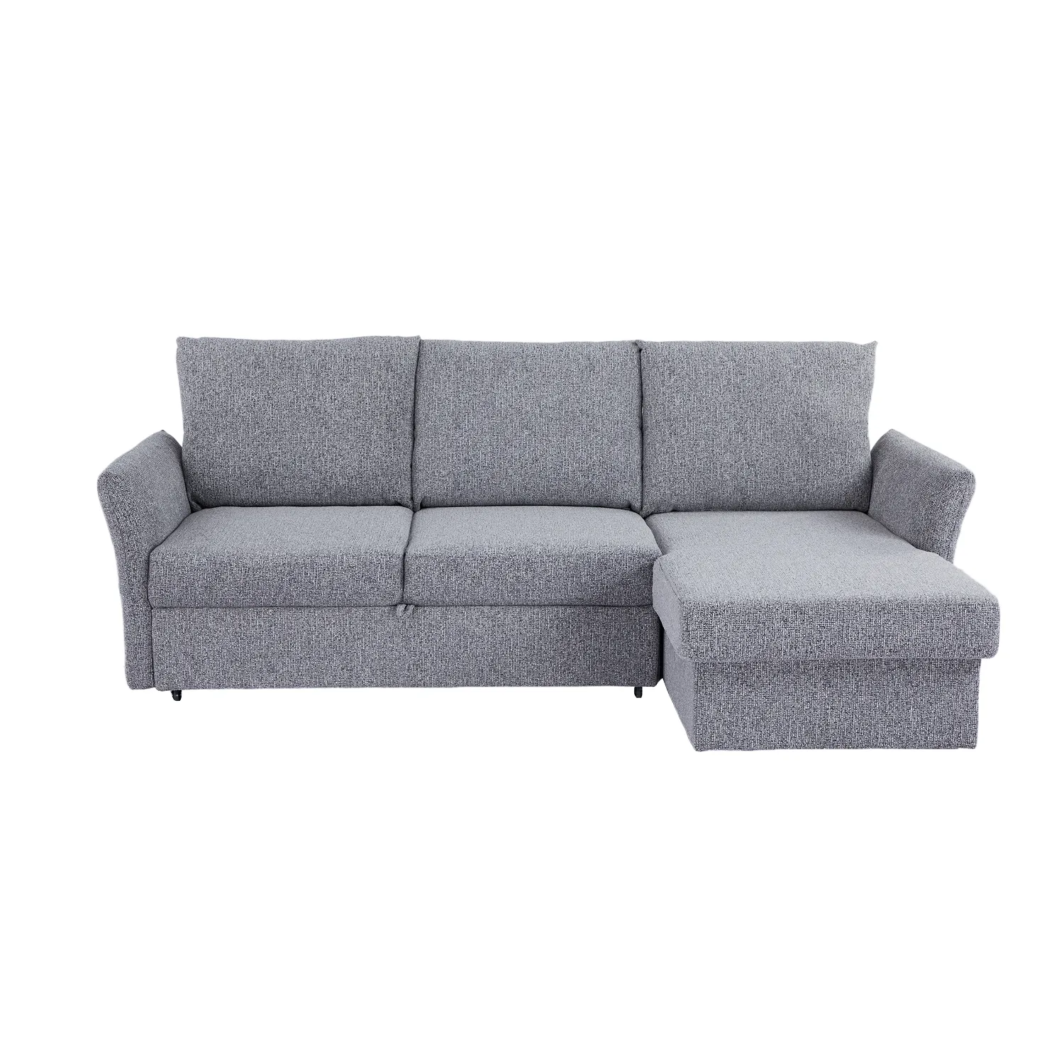 Arlo Fabric 3 Seater Reversible Corner Sofa Bed with Storage – Dark Grey - Image 5