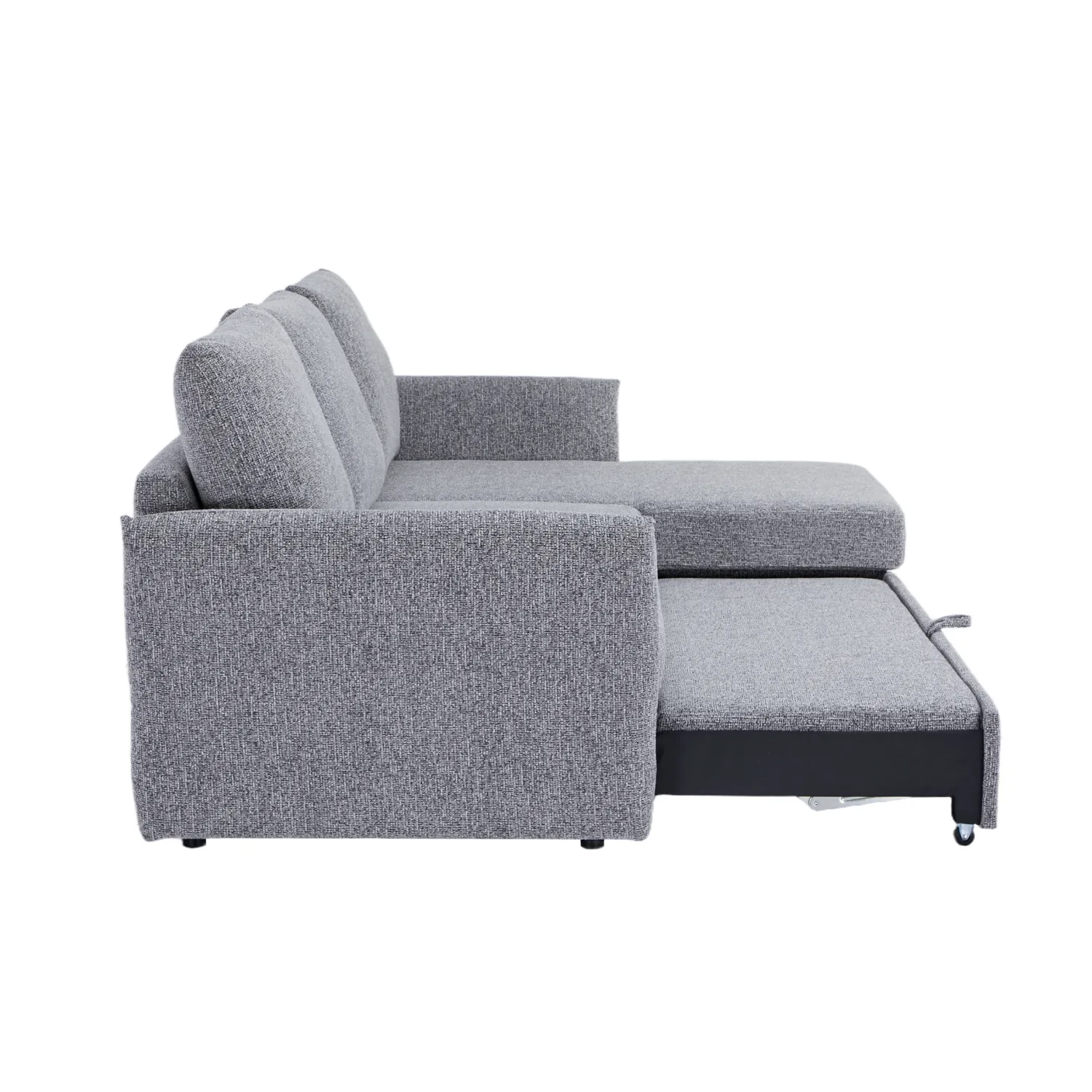 Arlo Fabric 3 Seater Reversible Corner Sofa Bed with Storage – Dark Grey - Image 8