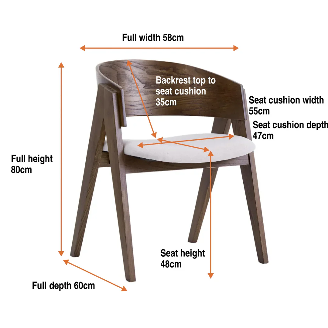 Artisan Fabric Chair - Light Brown - Image 3