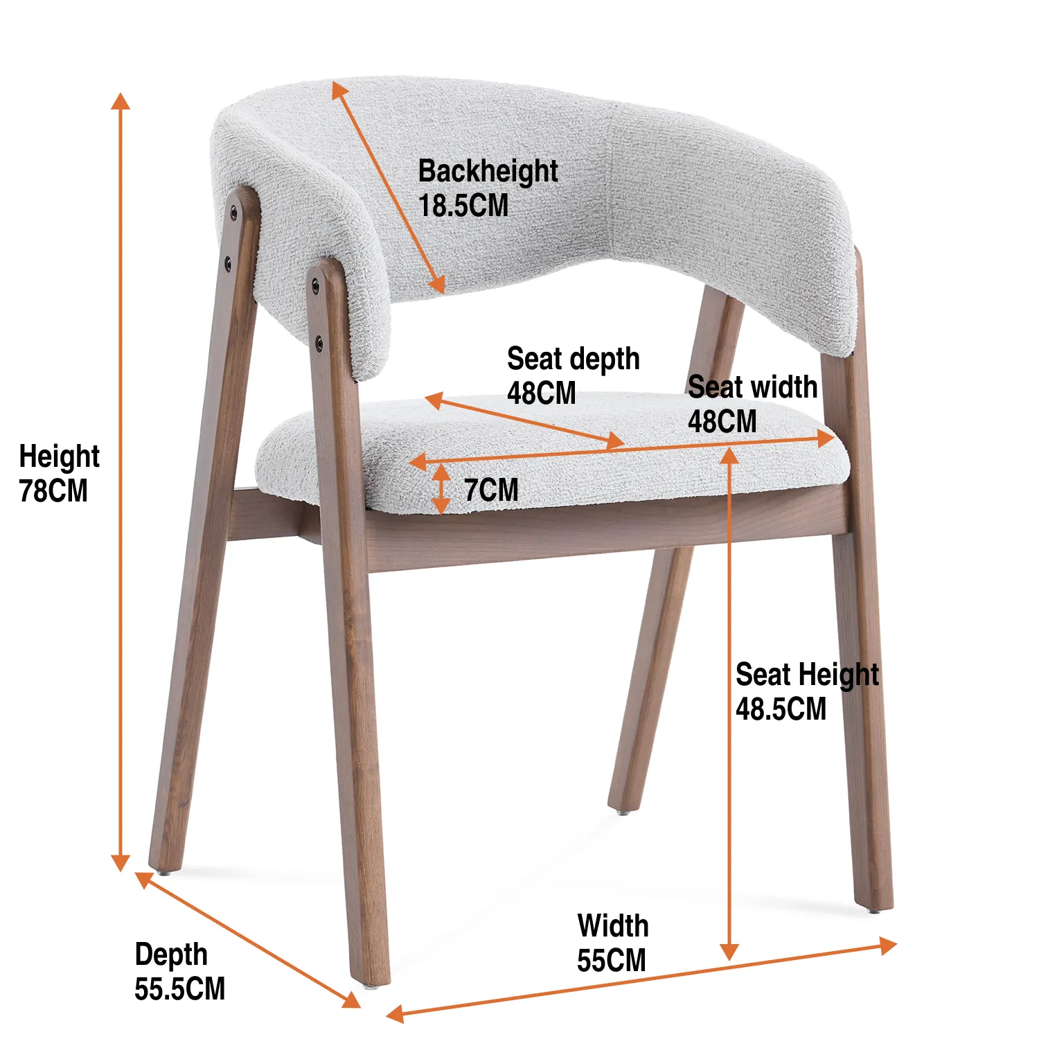 Ashcroft Dining Chair – Light Grey - Image 19