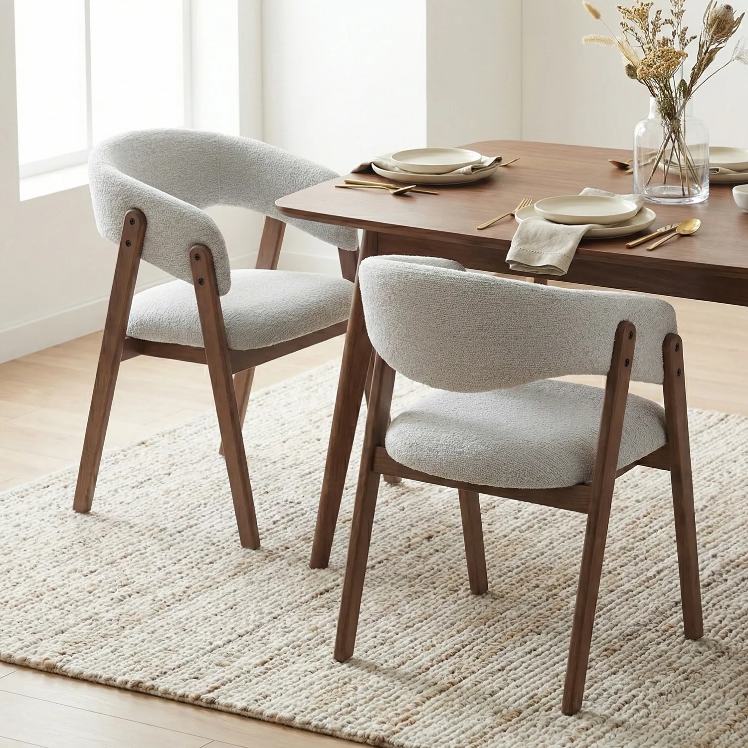 Ashcroft Dining Chair – Light Grey - Image 2