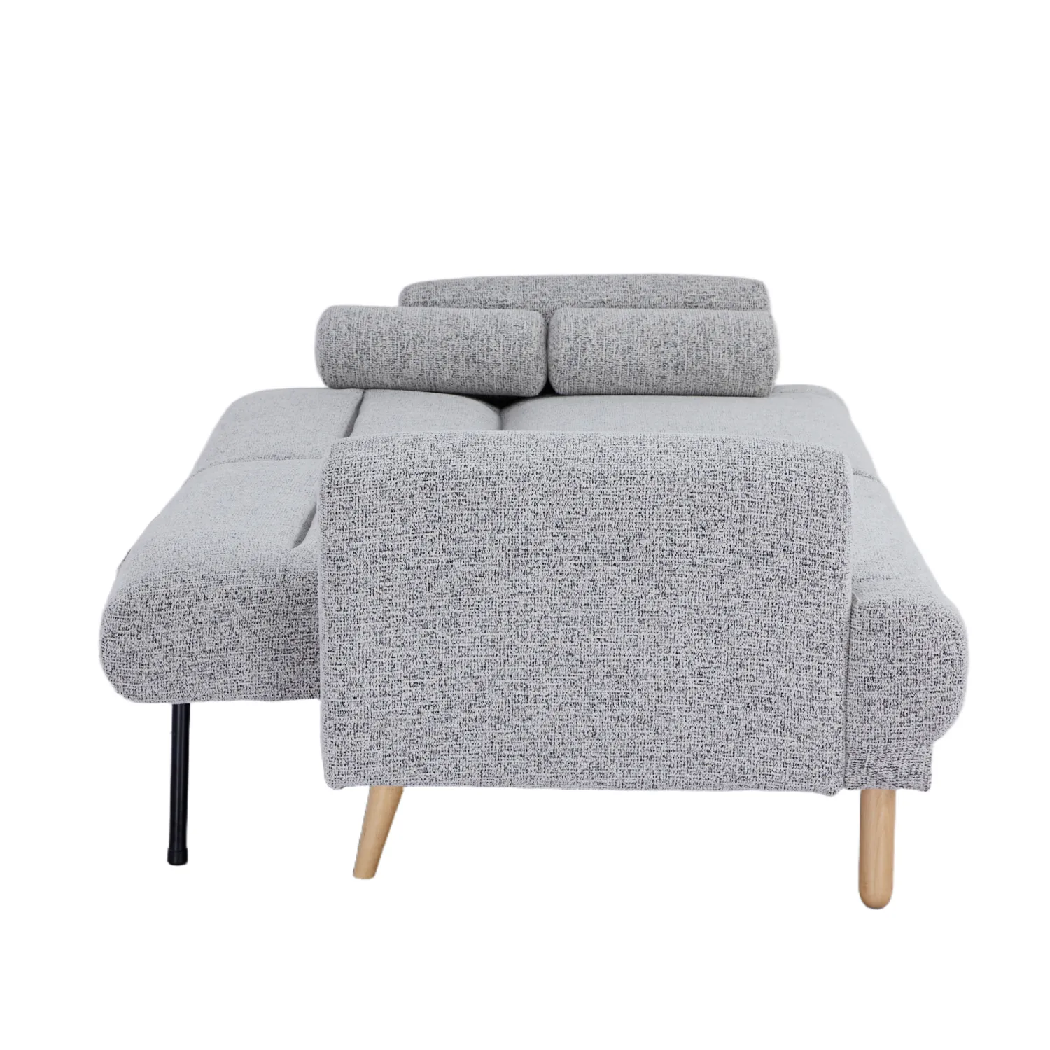 Ashton Fabric Click-Clark 3 Seater Sofa Bed – Grey - Image 4