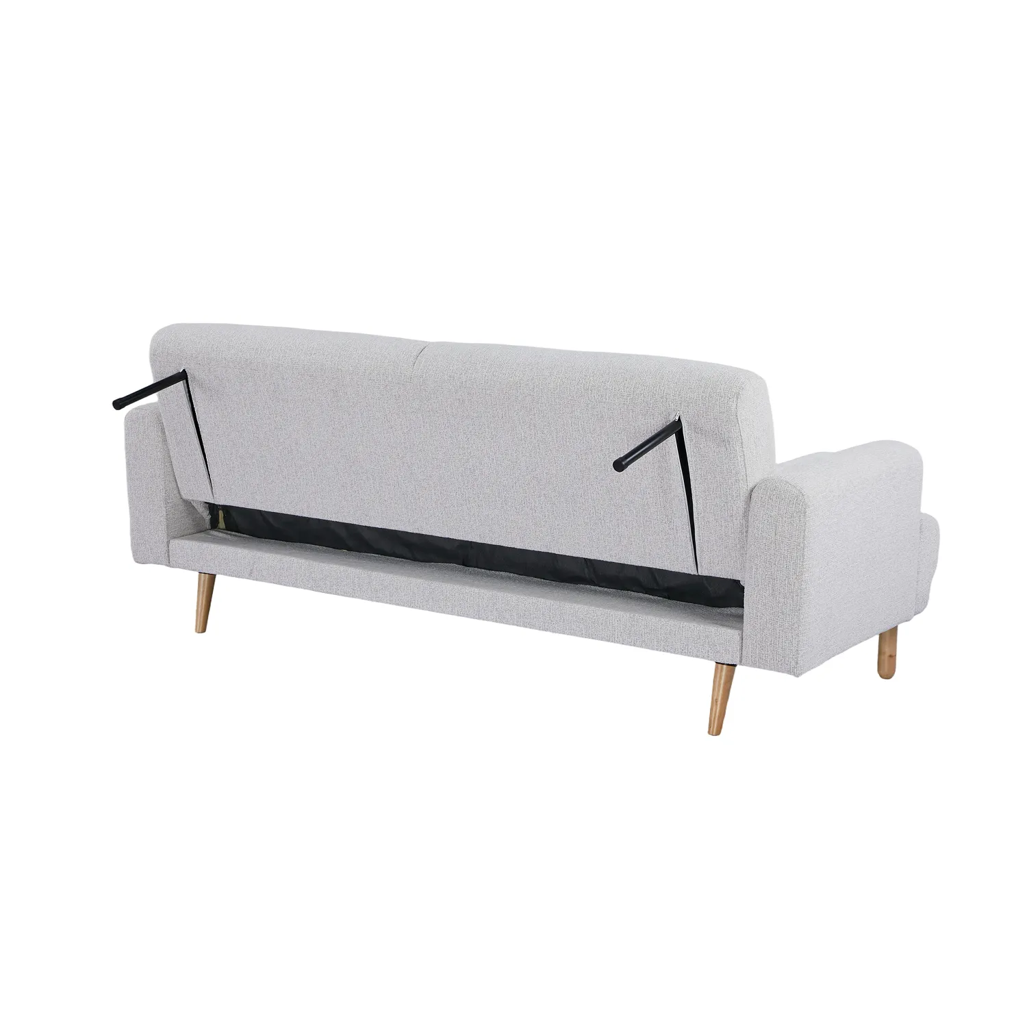 Ashton Fabric Click-Clark 3 Seater Sofa Bed – Off White - Image 5