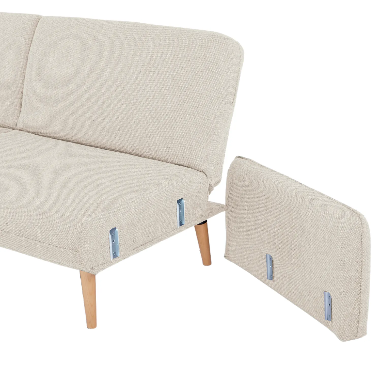 Avalon Fabric Click-Clark 3 Seater Sofa Bed – Cream - Image 20