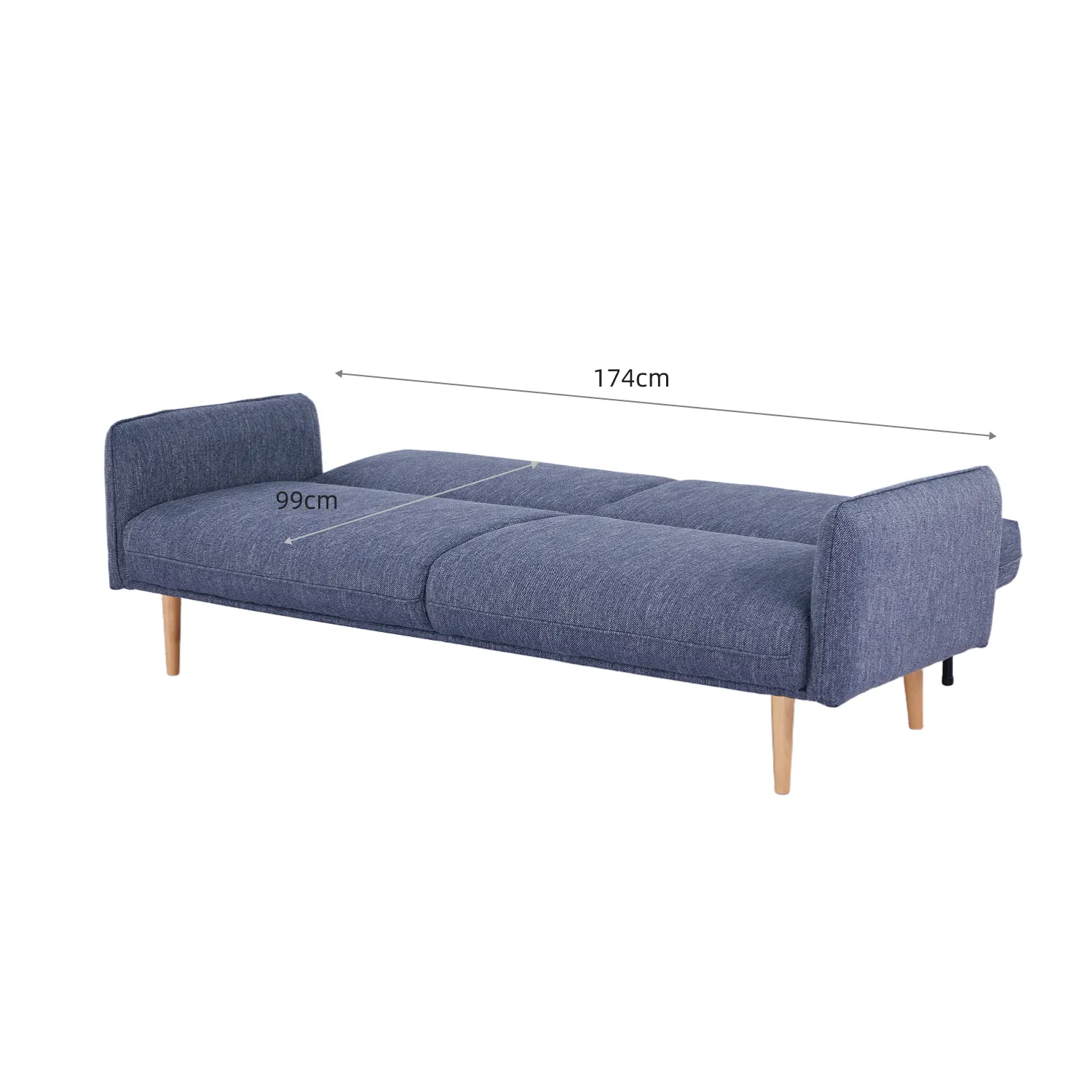 Avalon Fabric Click-Clark 3 Seater Sofa Bed – Navy - Image 23