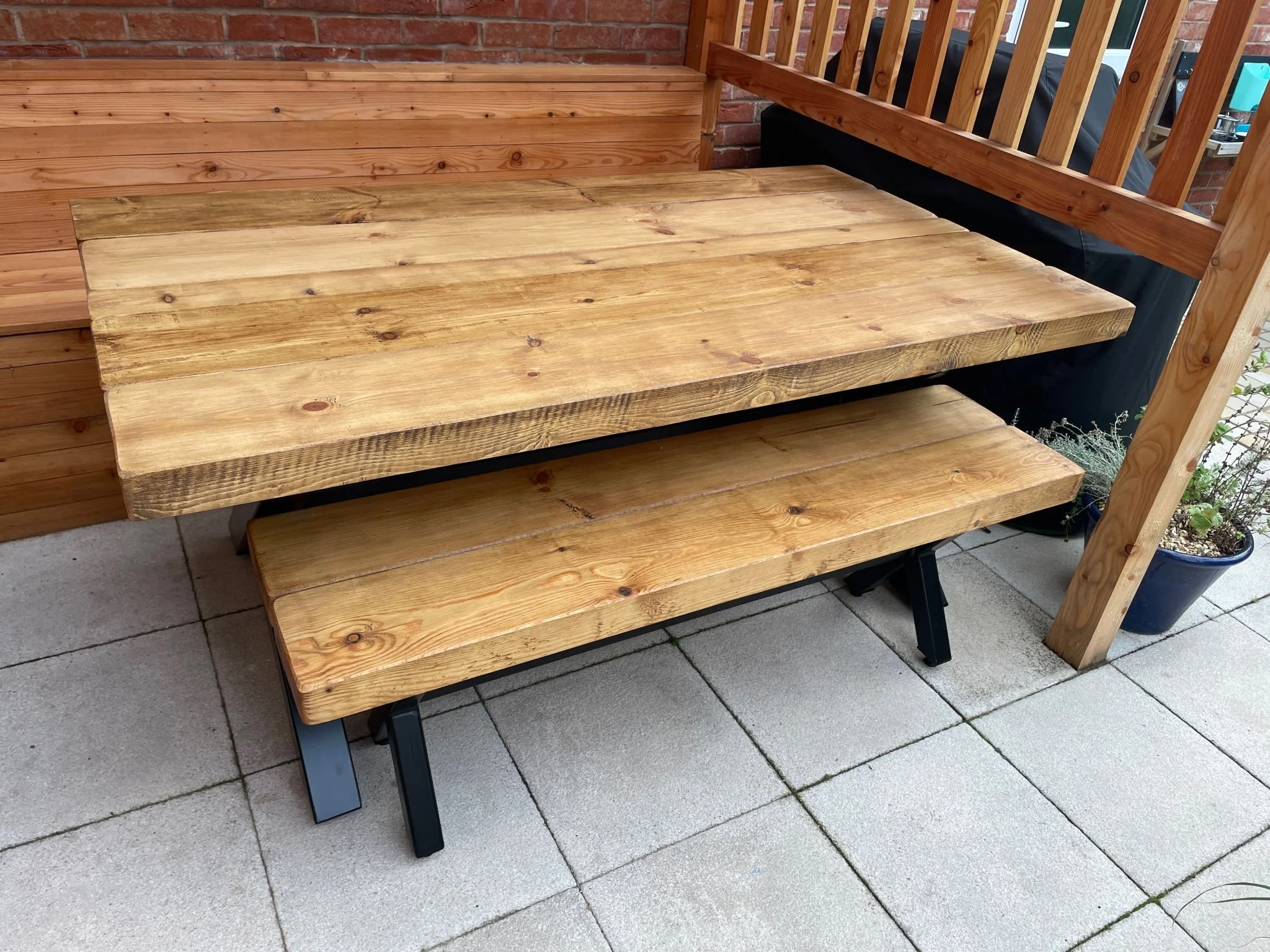 Chunky Handmade Outdoor Table - Image 5