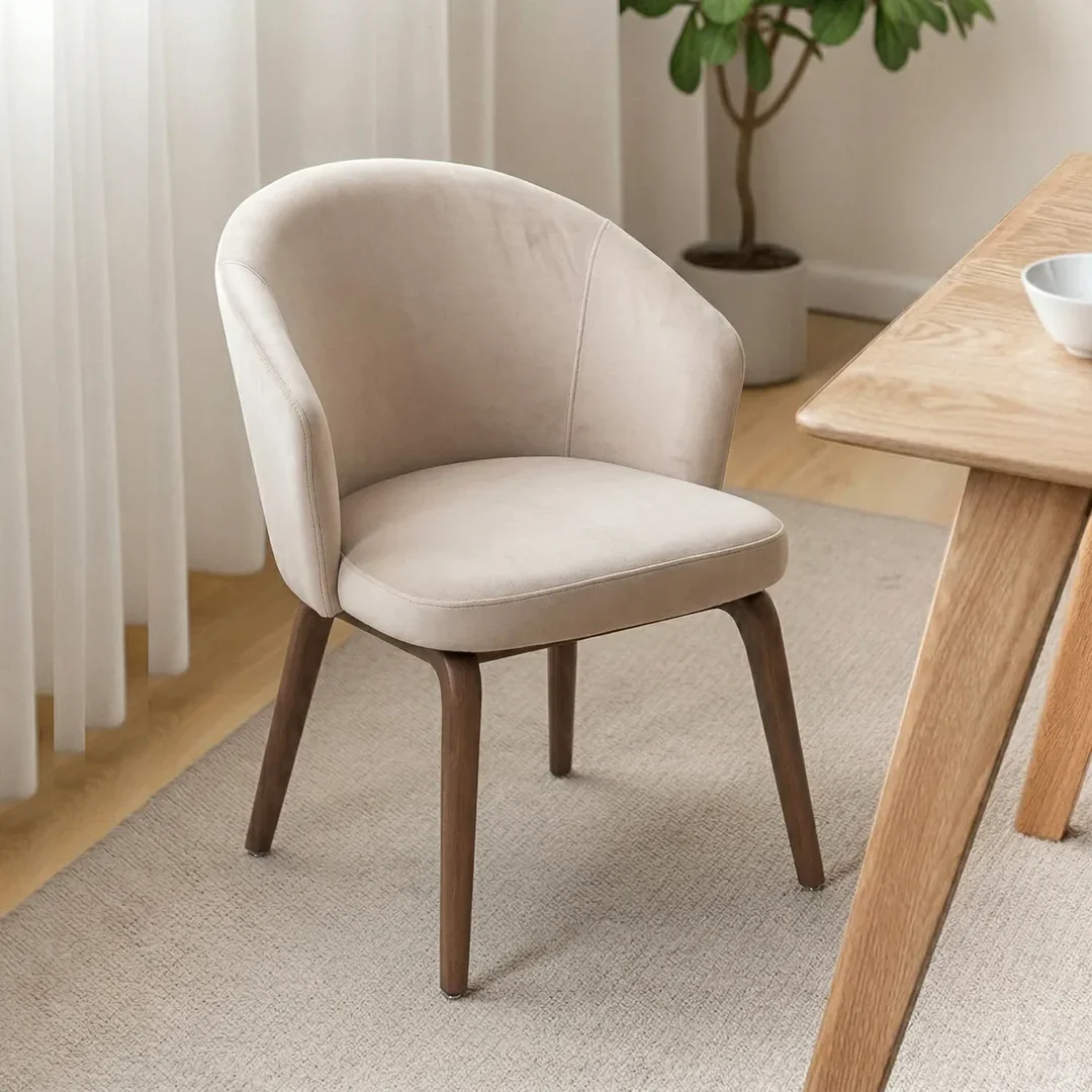 Elara Dining Chair - Cream Velvet