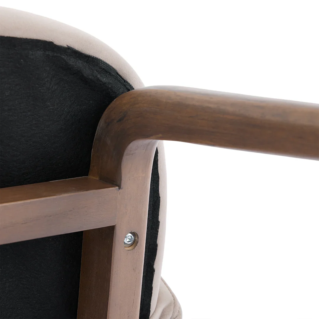 Elara Dining Chair - Cream Velvet - Image 5