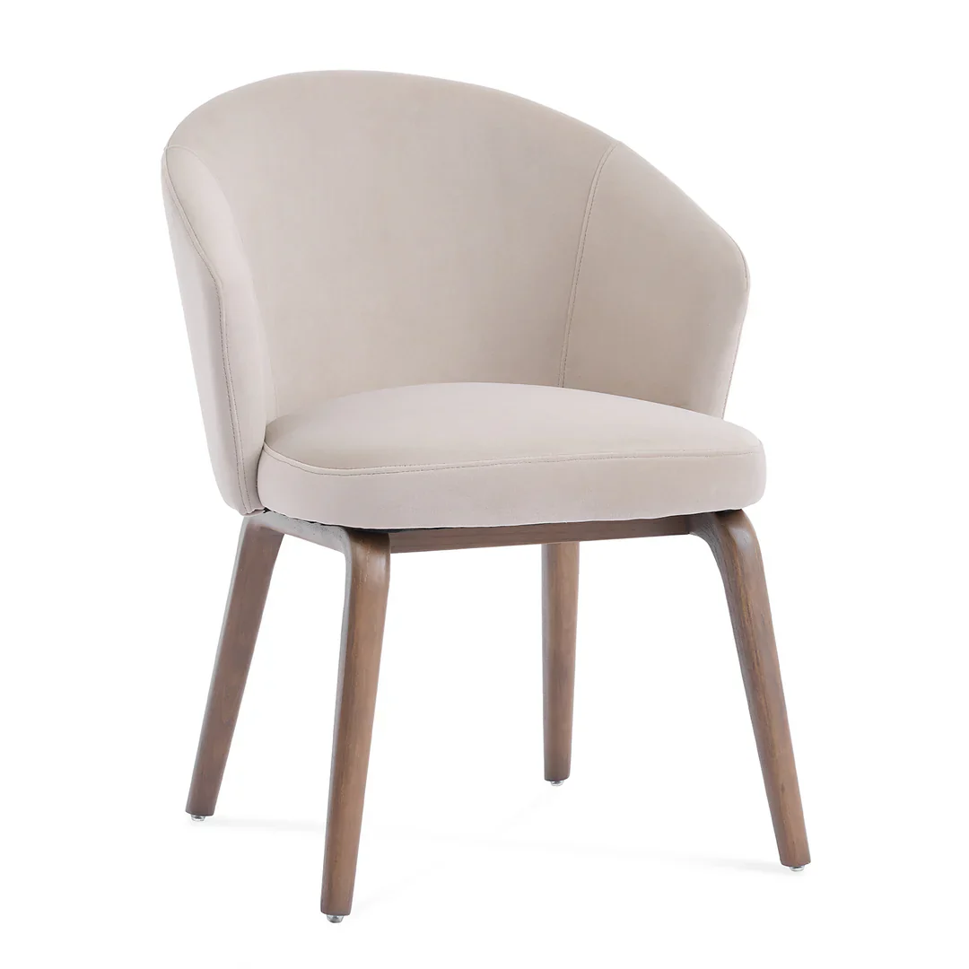Elara Dining Chair - Cream Velvet - Image 7