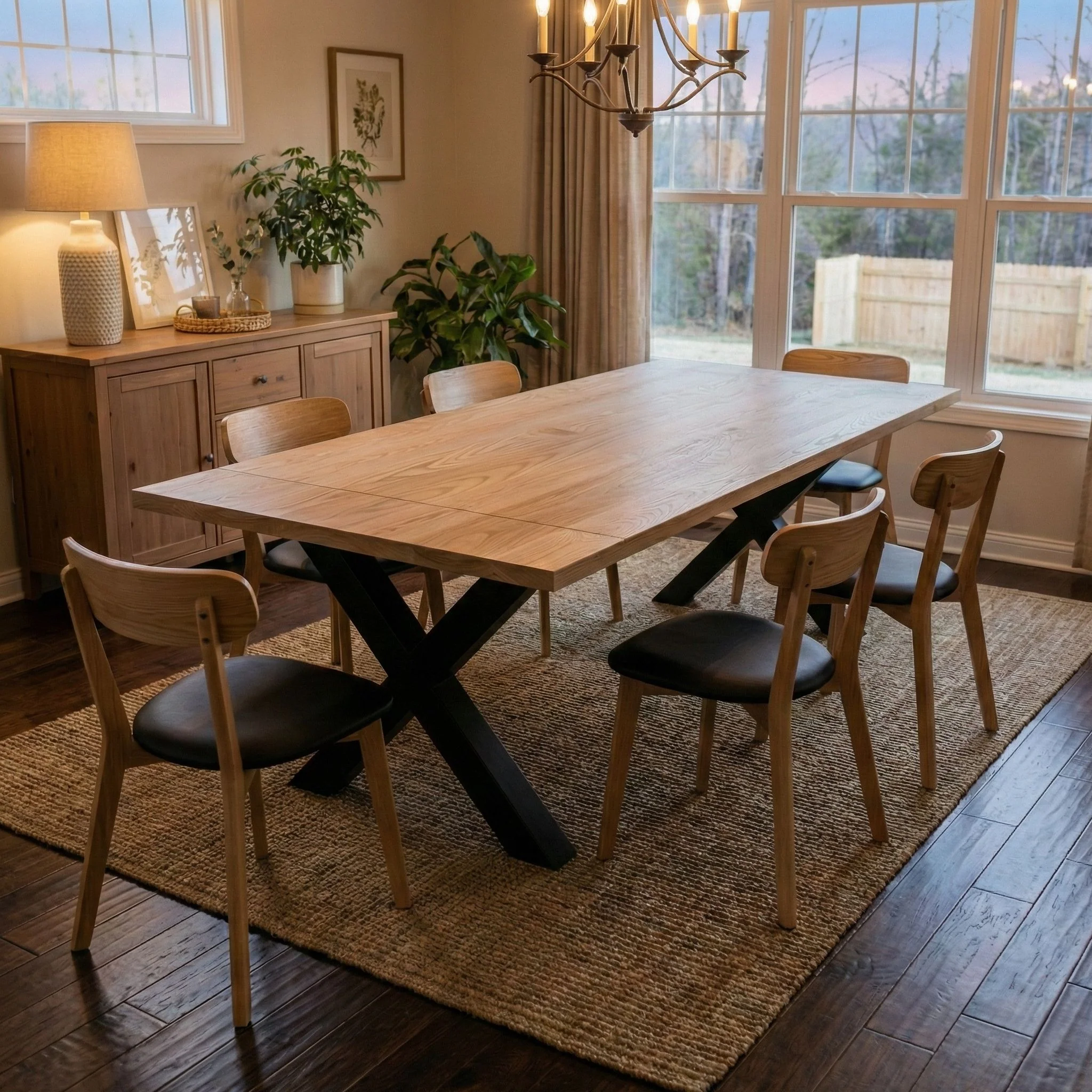 Elegant and Sophisticated Ash Dining Table - Image 4
