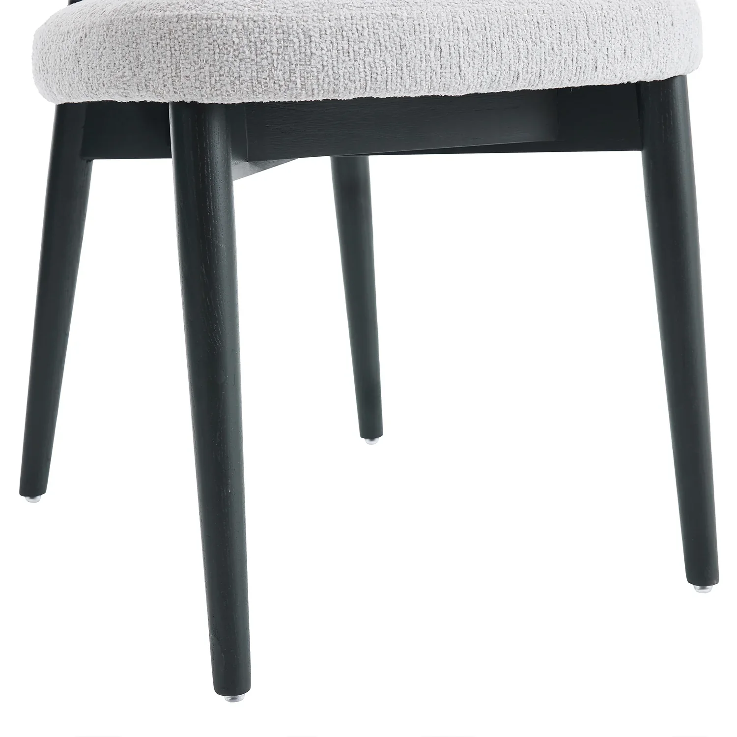 Elysian Dining Chair – Light Grey Bouclé Fabric (Set of 2) - Image 14