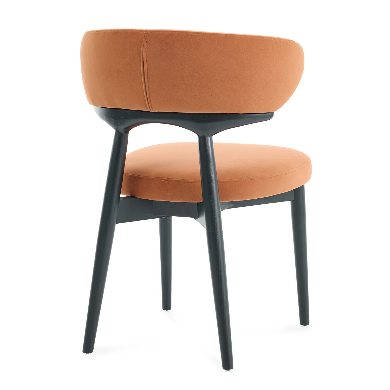 Elysian Dining Chair – Rustic Orange Fabric (Set of 2) - Image 10