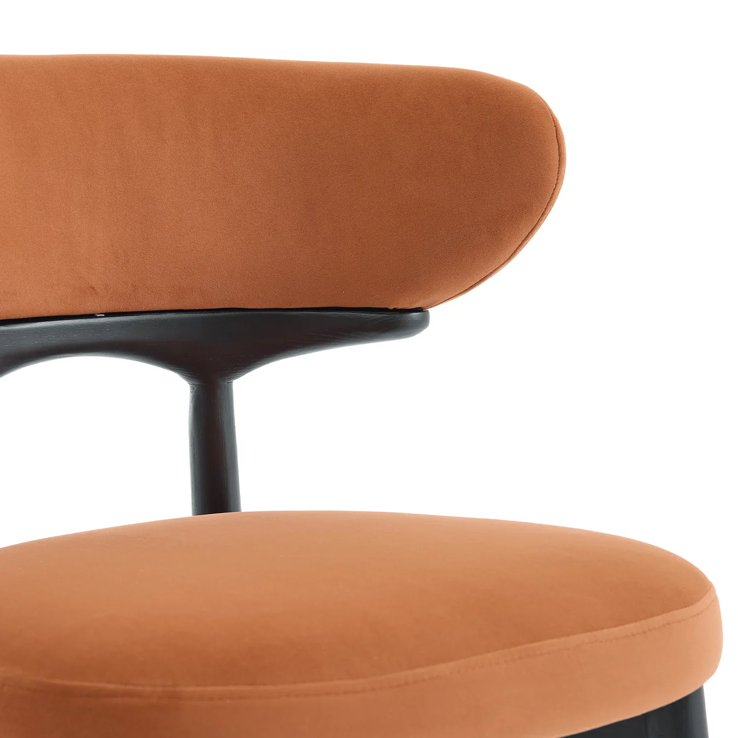 Elysian Dining Chair – Rustic Orange Fabric (Set of 2) - Image 11