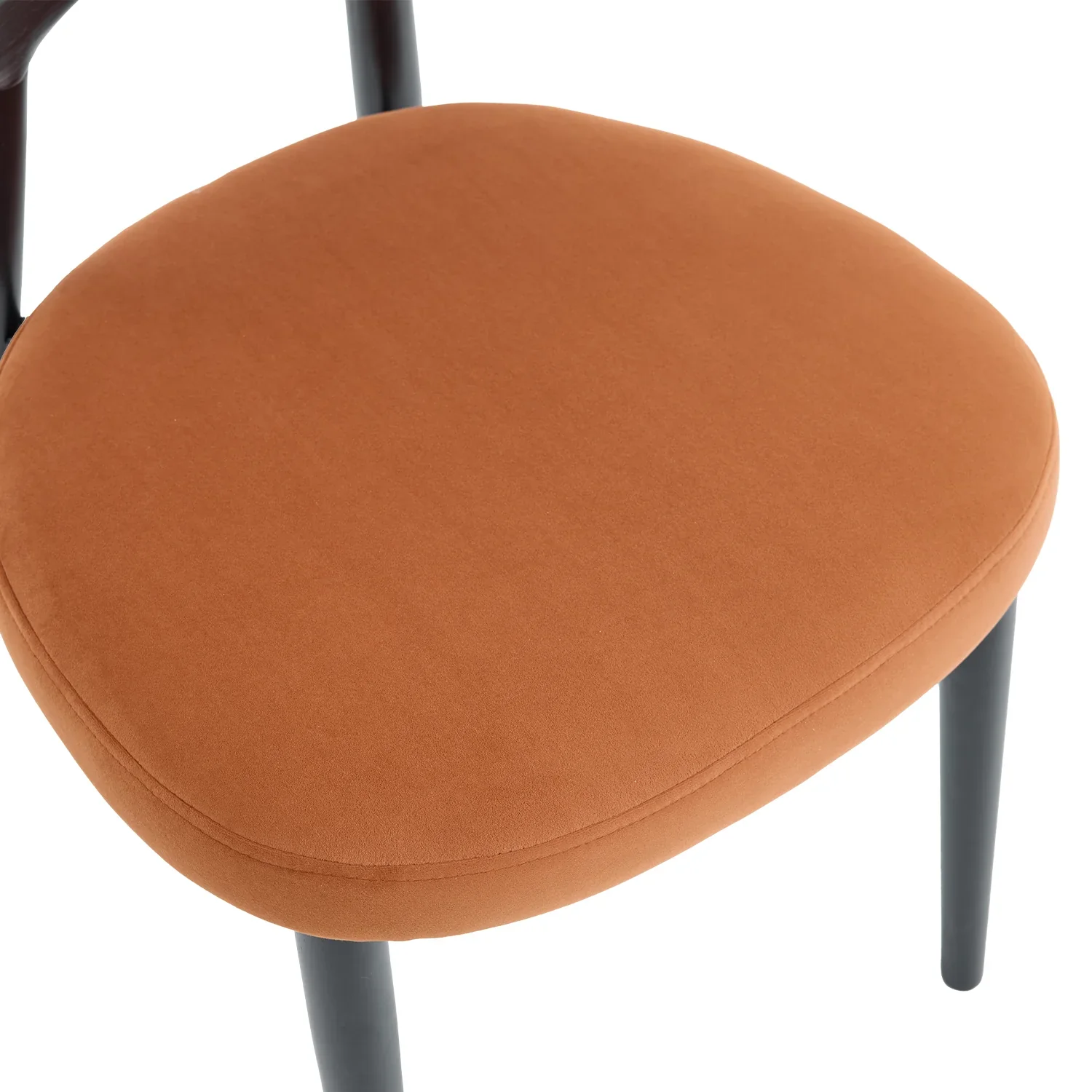 Elysian Dining Chair – Rustic Orange Fabric (Set of 2) - Image 13