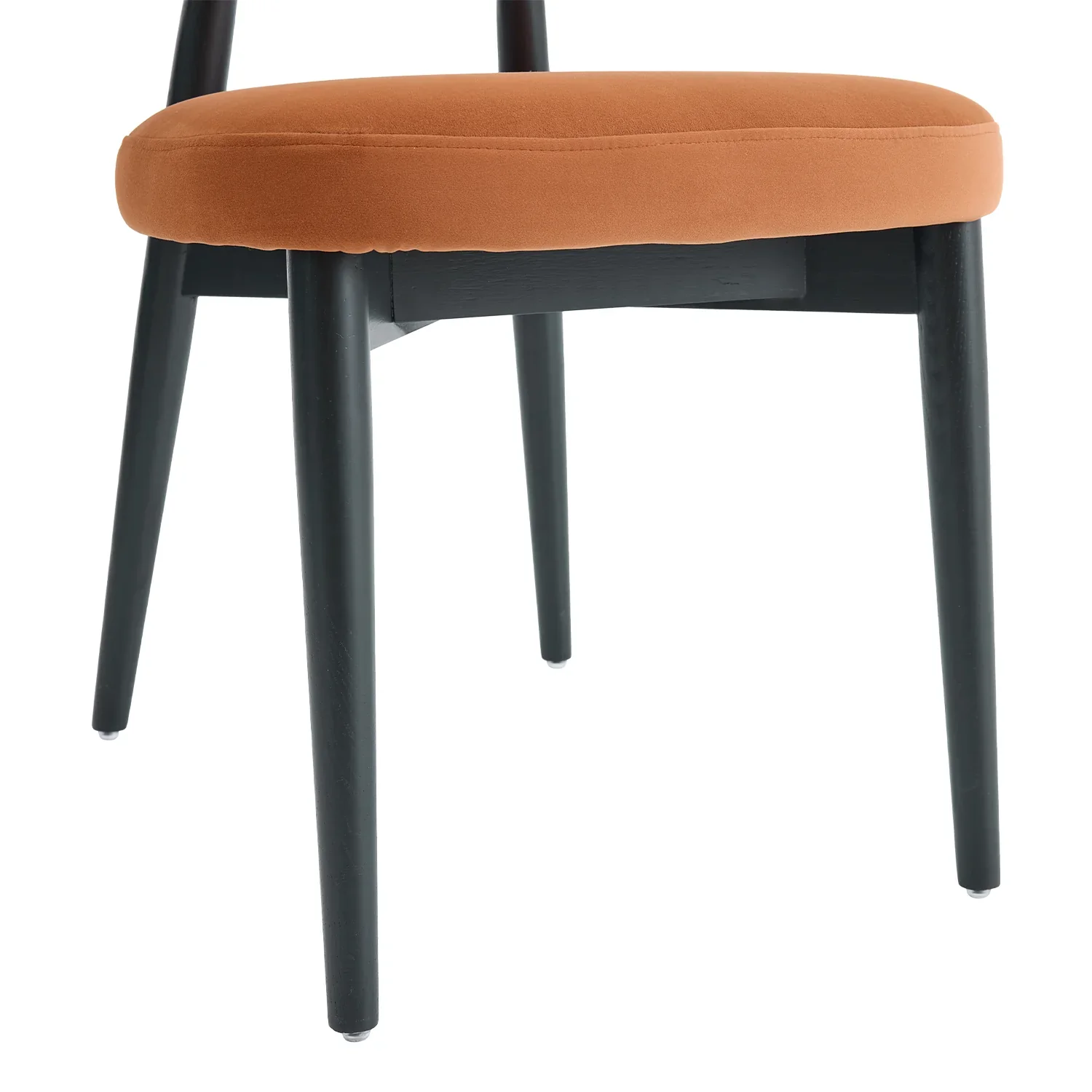 Elysian Dining Chair – Rustic Orange Fabric (Set of 2) - Image 14