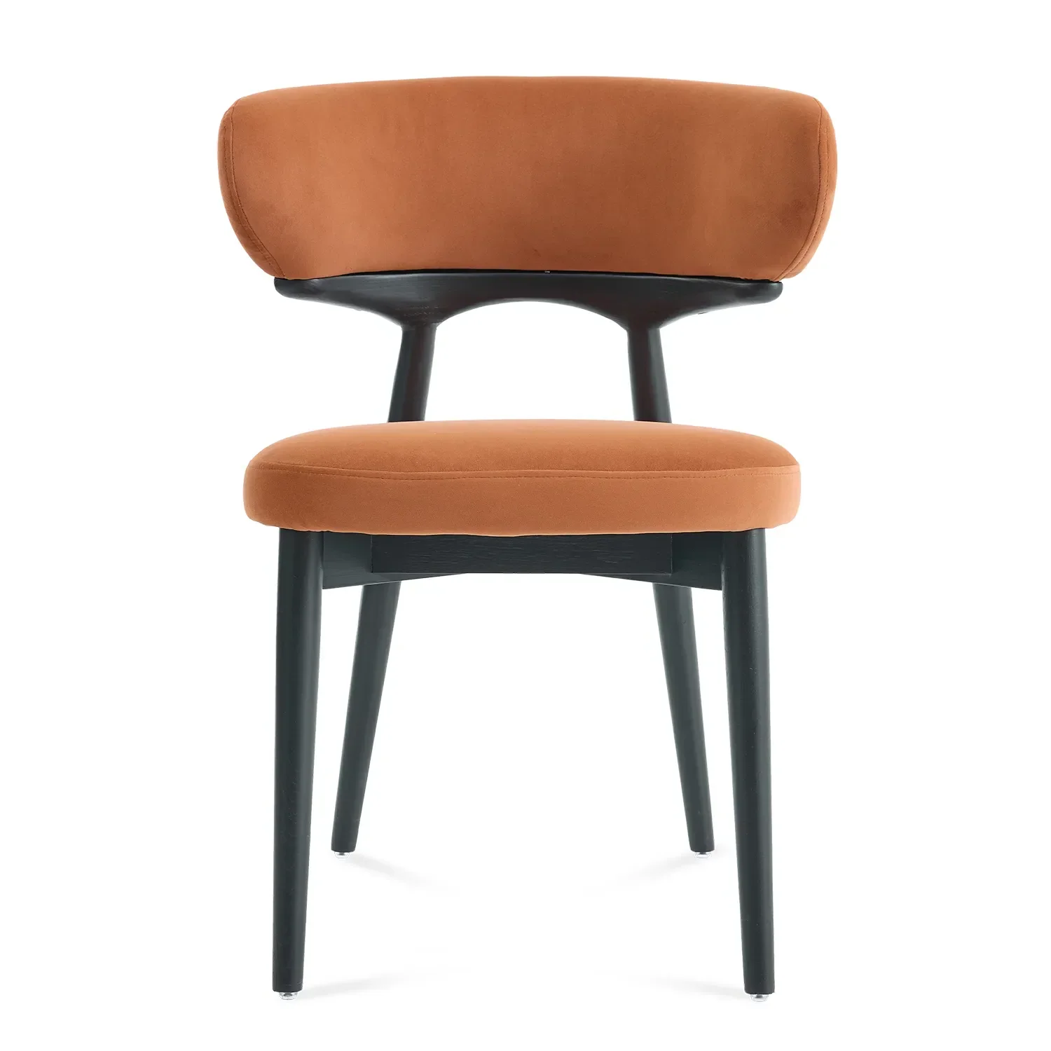 Elysian Dining Chair – Rustic Orange Fabric (Set of 2) - Image 5