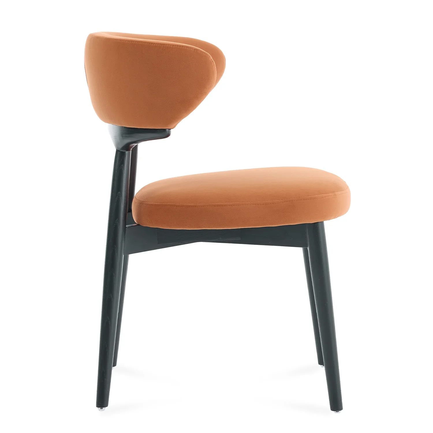 Elysian Dining Chair – Rustic Orange Fabric (Set of 2) - Image 8