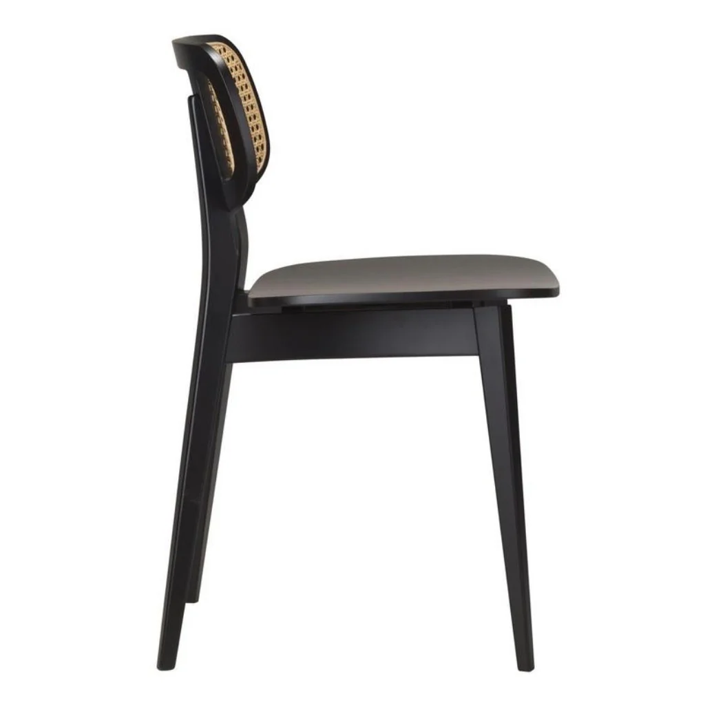 Grove Chair – Natural Cane Back / Matt Black - Image 3