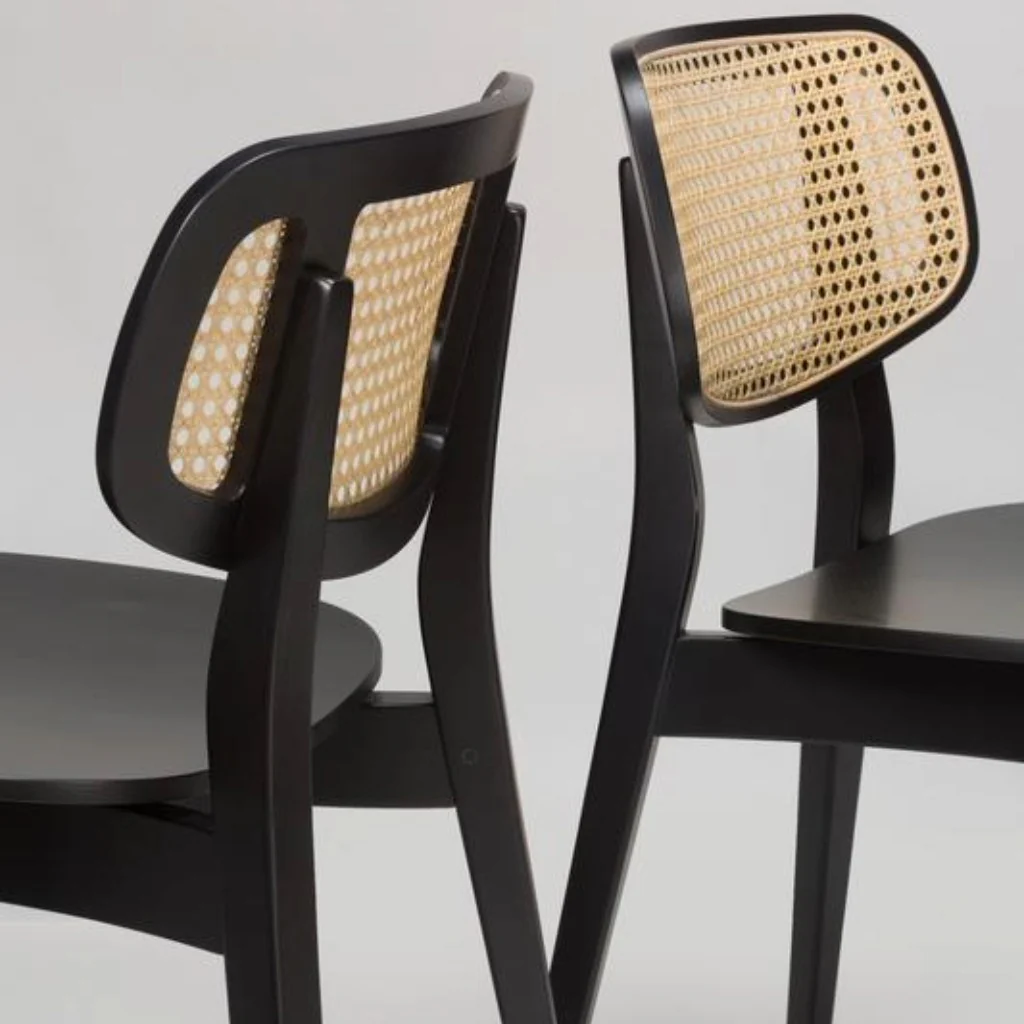 Grove Chair – Natural Cane Back / Matt Black - Image 4