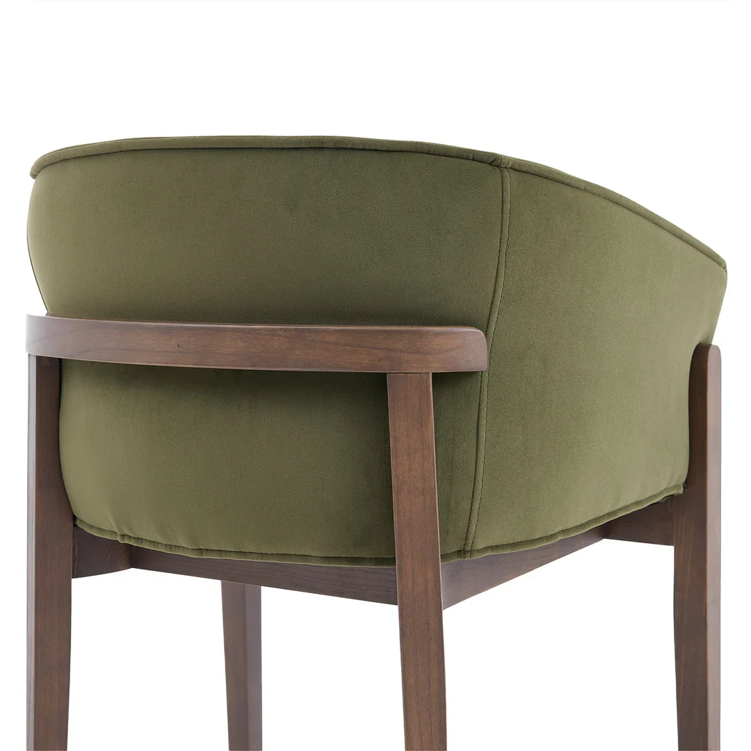 Heritage Fabric Chair - Olive Green - Image 4