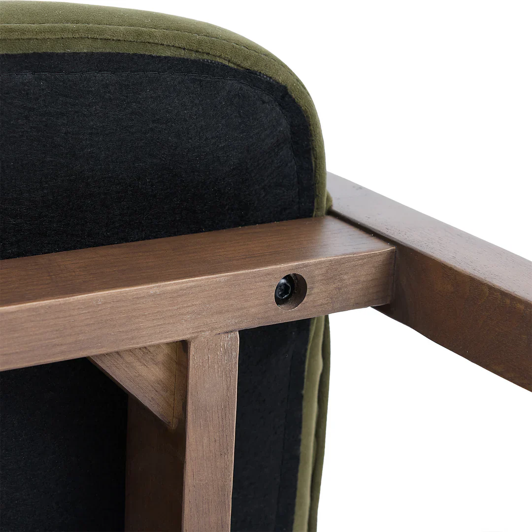 Heritage Fabric Chair - Olive Green - Image 5