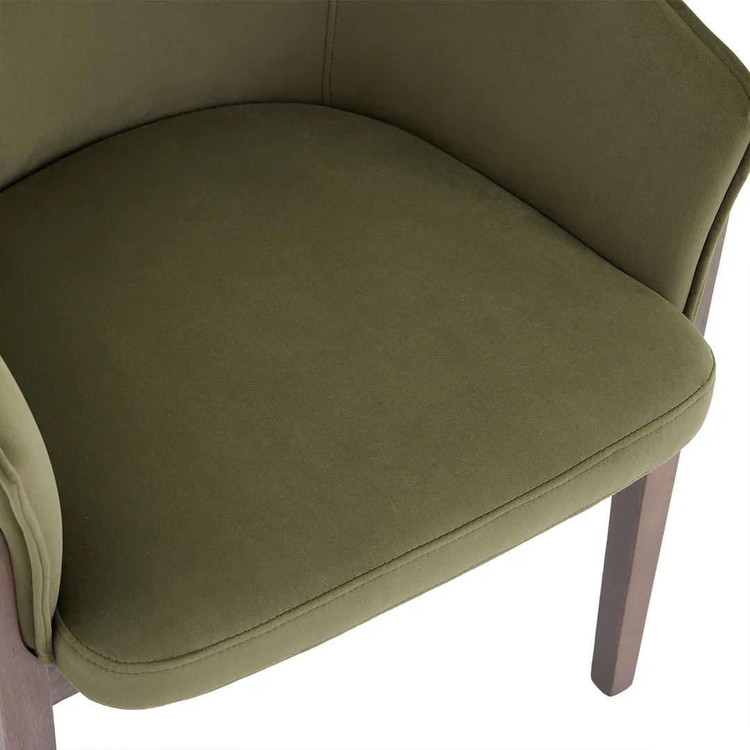 Heritage Fabric Chair - Olive Green - Image 6
