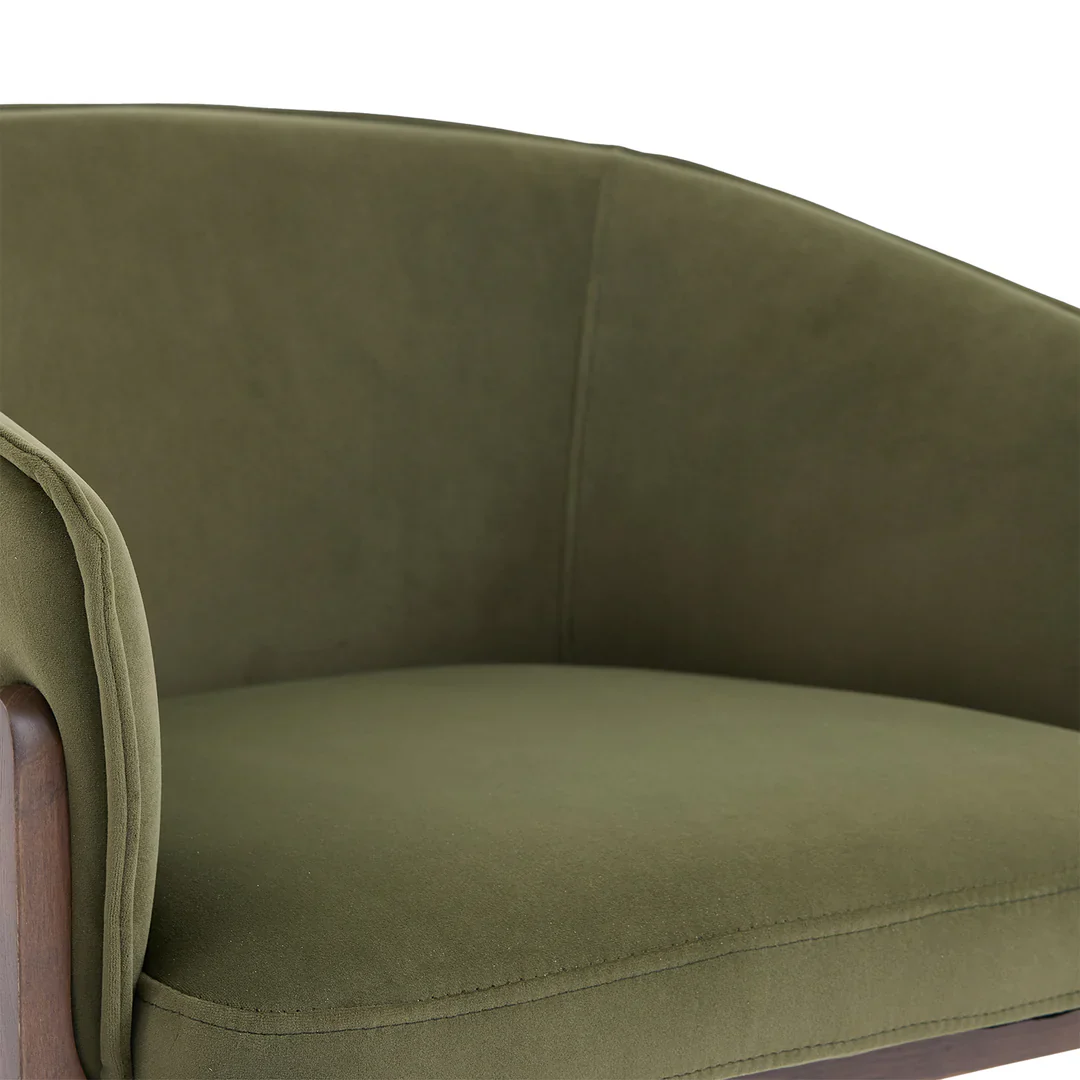 Heritage Fabric Chair - Olive Green - Image 8