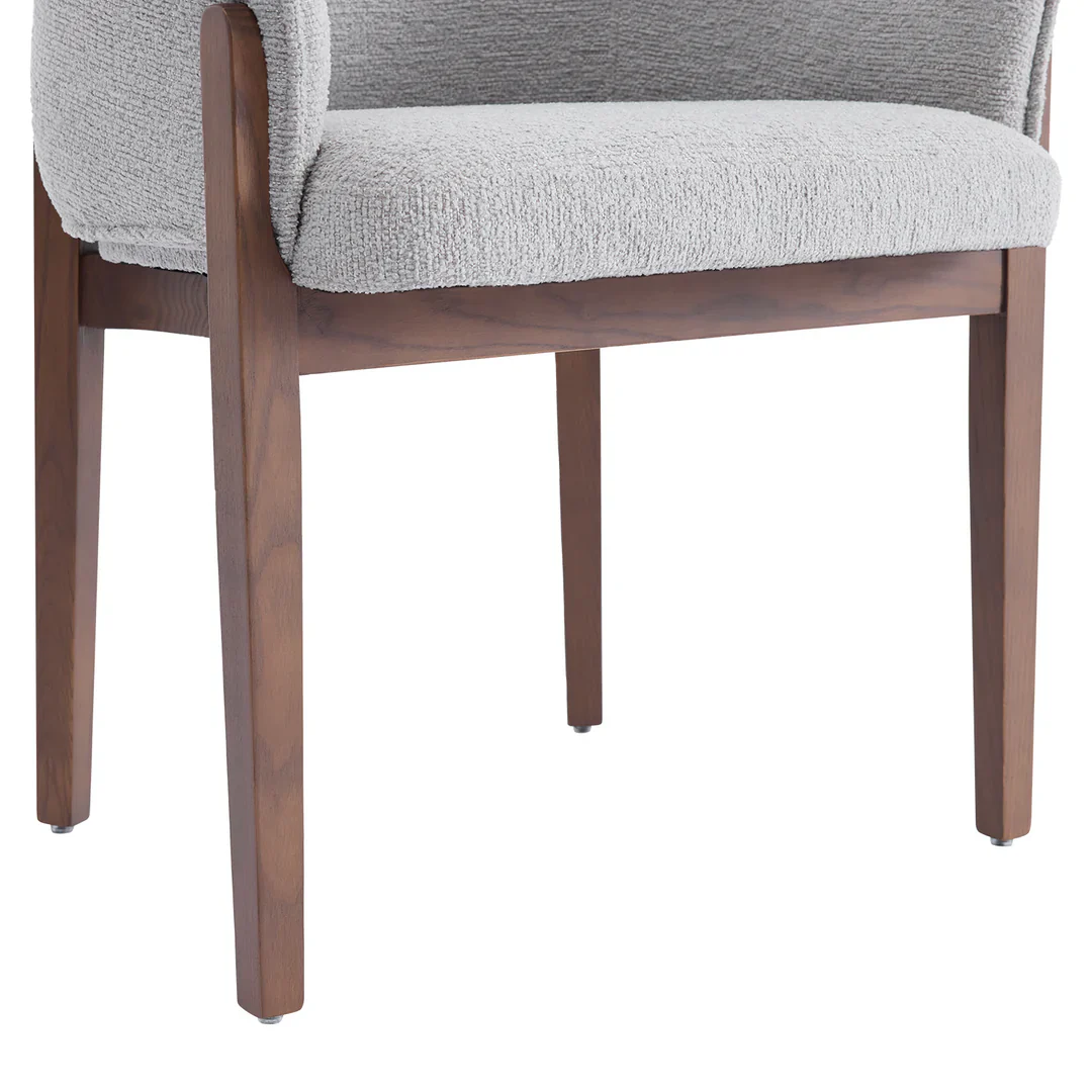 Heritage Fabric Chair - Light Grey - Image 4