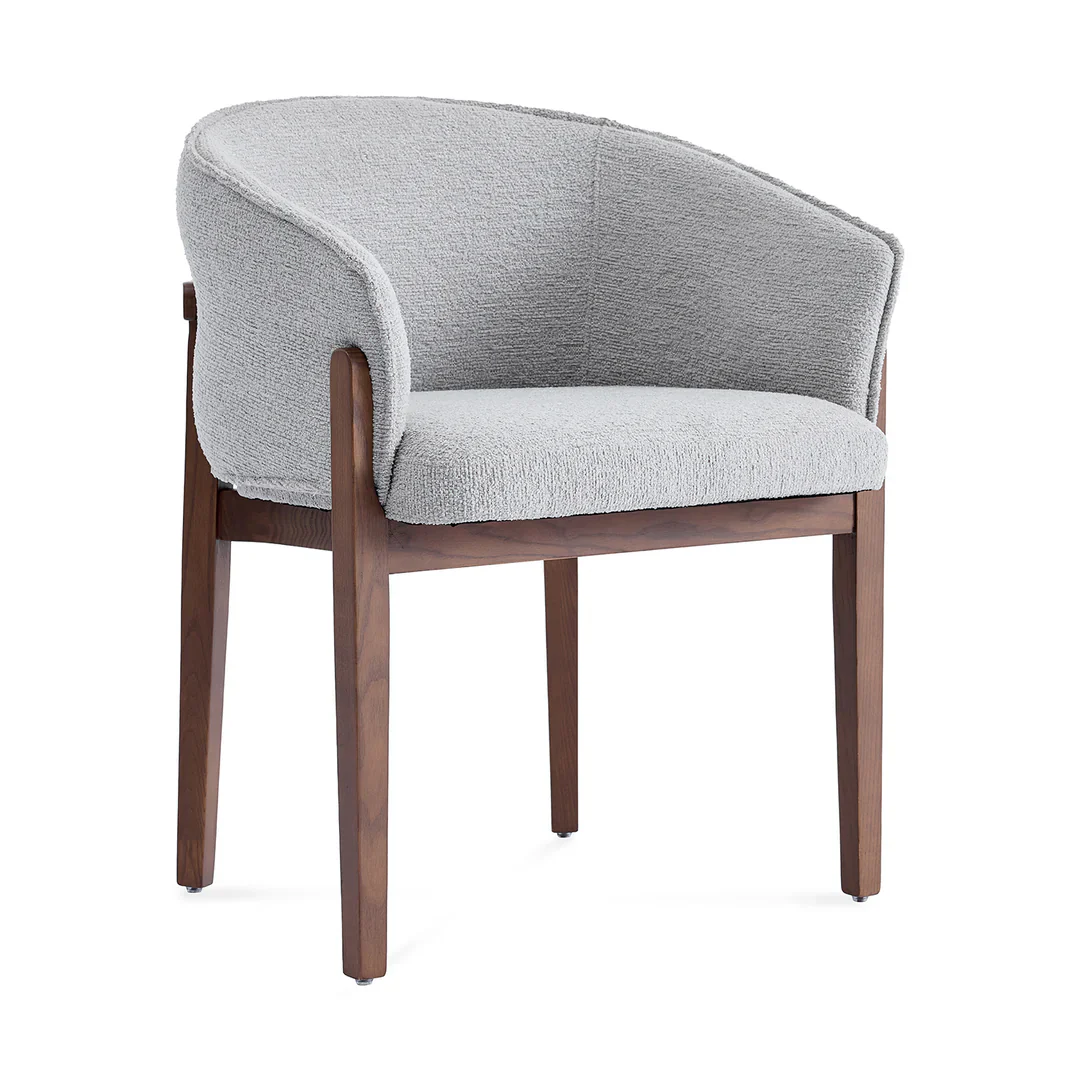 Heritage Fabric Chair - Light Grey - Image 5