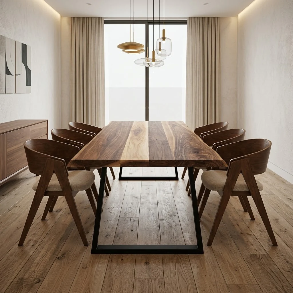 Live Edge Walnut Dining Table - Image 3