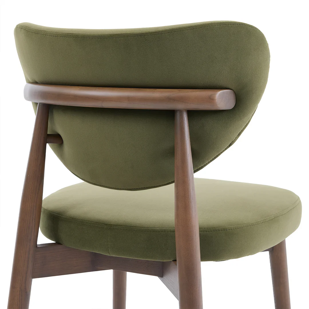 Luxecraft Fabric Chair - Olive Green (Set of 2) - Image 5