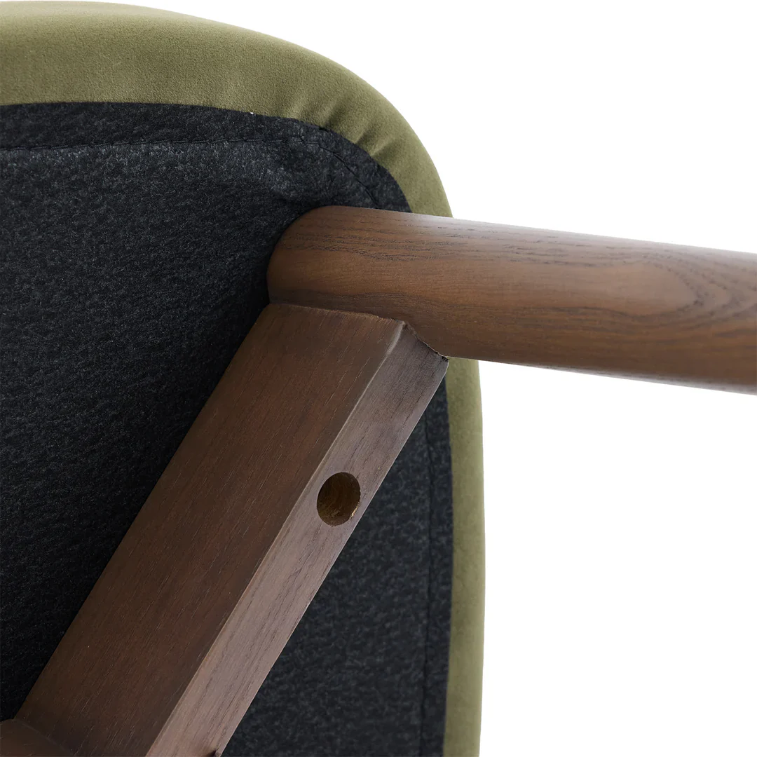 Luxecraft Fabric Chair - Olive Green (Set of 2) - Image 6