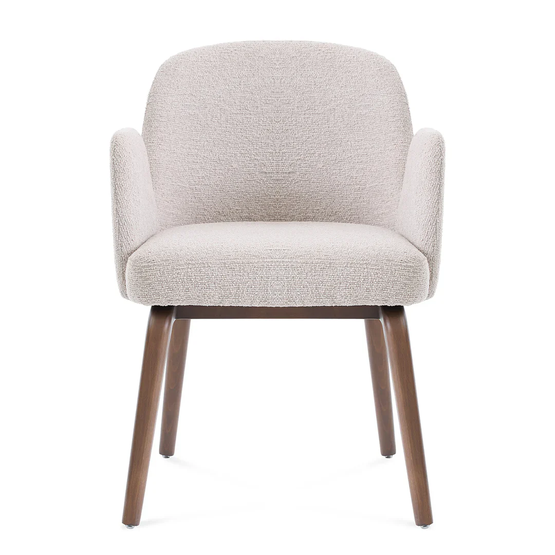 Moderna Cream Fabric Dining Chair - Image 4