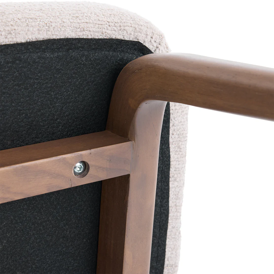 Moderna Cream Fabric Dining Chair - Image 6