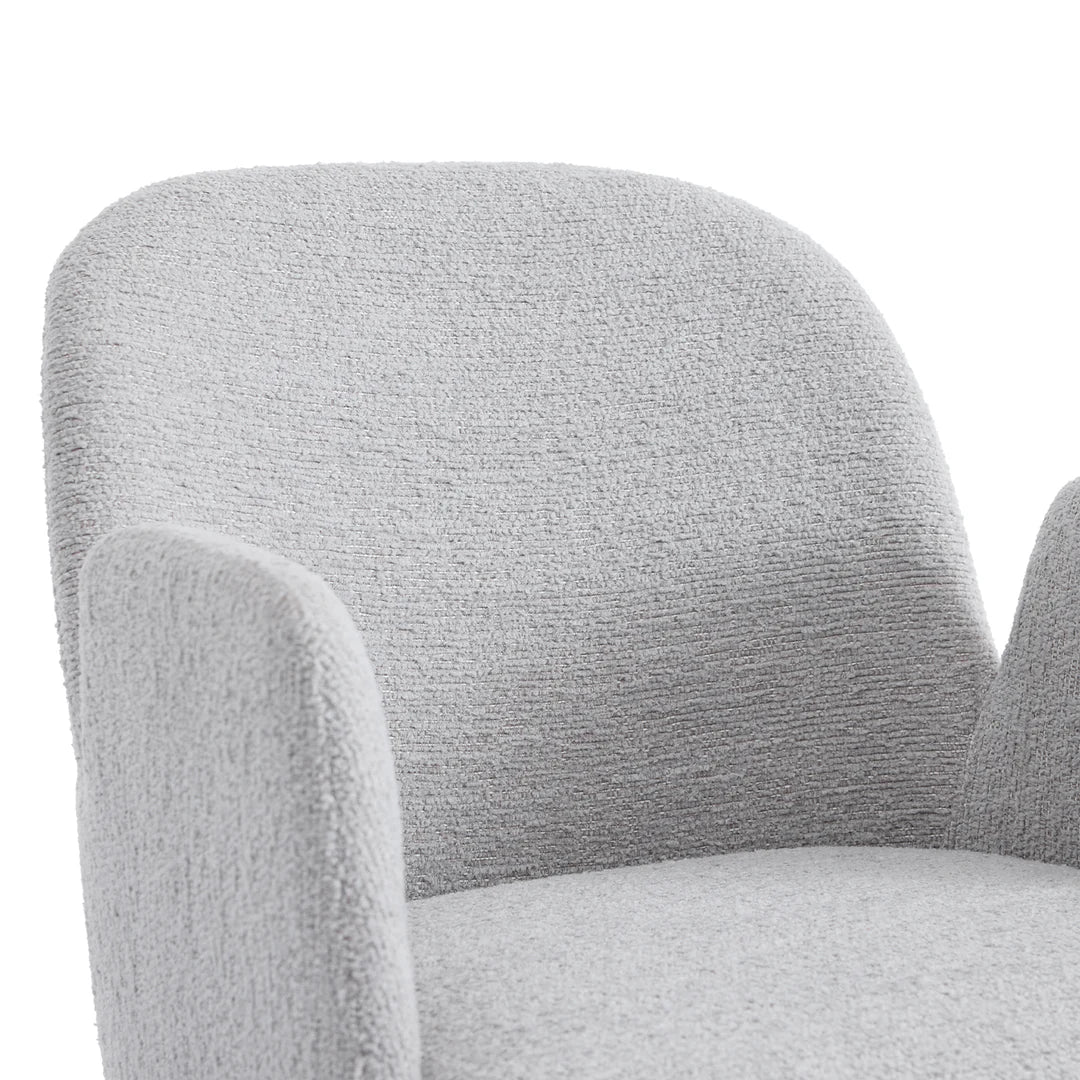 Moderna Light Grey Fabric Dining Chair - Image 5