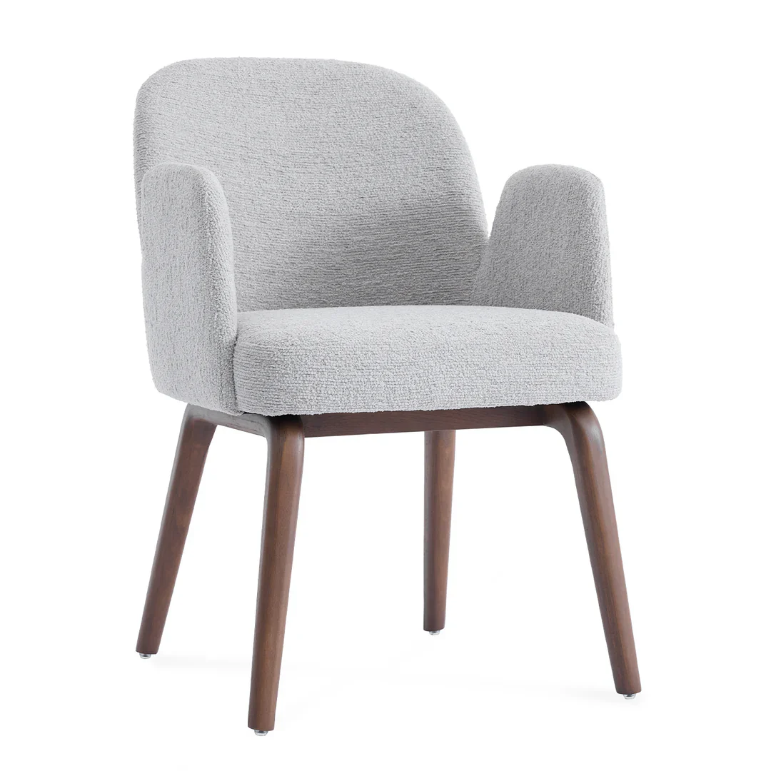 Moderna Light Grey Fabric Dining Chair - Image 6