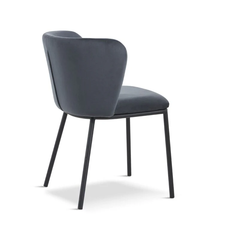 Monarch Velvet Dining Chair – Deep Grey (Set of 2) - Image 4