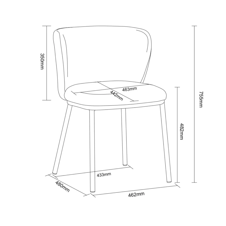 Monarch Velvet Dining Chair – Deep Grey (Set of 2) - Image 7