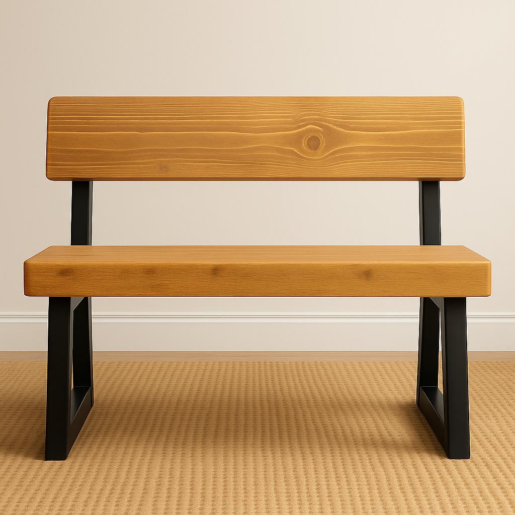 Chunky & Sturdy Bench with Back