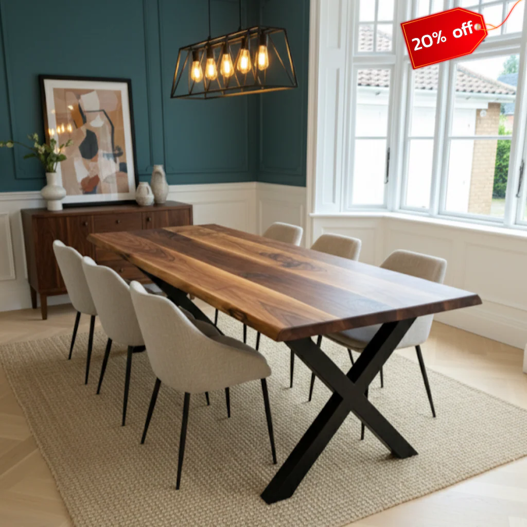 Luxury Walnut Dining Table - Image 4