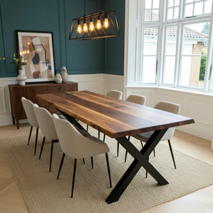 Luxury Walnut Dining Table - Image 7