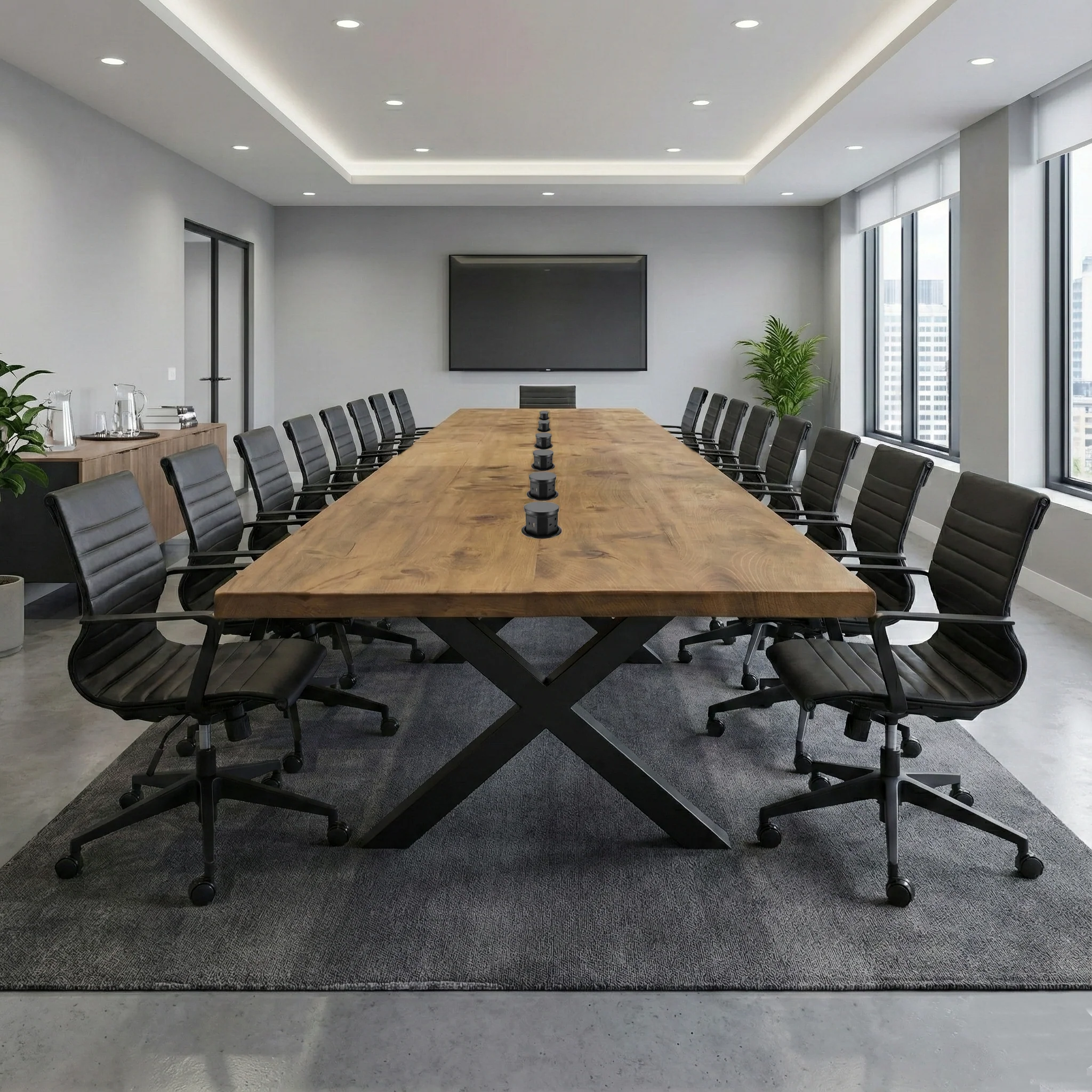 Rustic Canadian Conference Table - Image 3