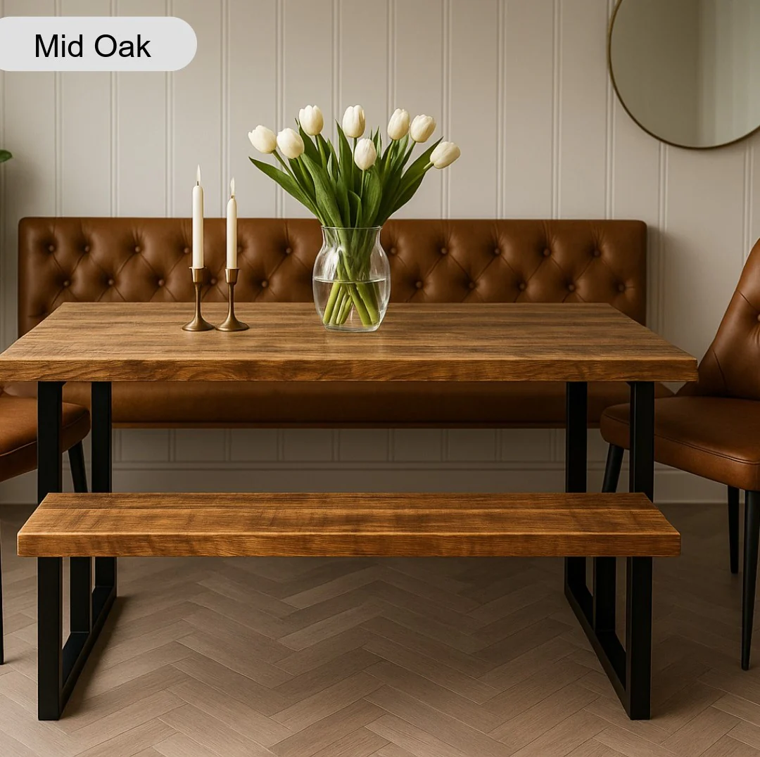 Rustic Industrial Canadian Timber Dining Table - Image 3