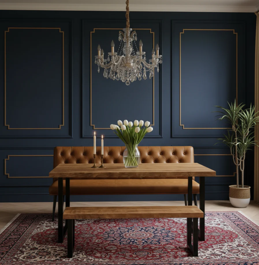 Rustic Industrial Canadian Timber Dining Table - Image 4