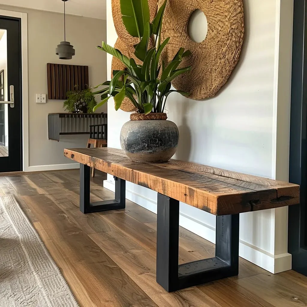 Sleek & Slender Reclaimed Bench